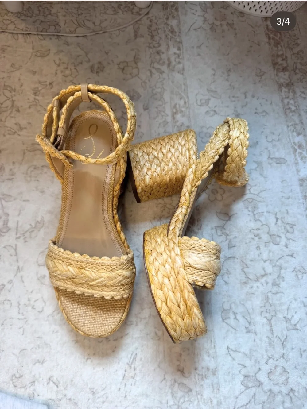 Sam Edelman Iliana Platform Wedge Sandals - Natural